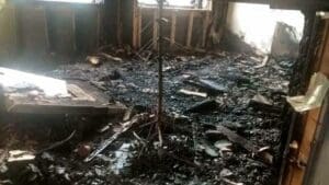 A Christmas Tree Fire can be a serious hazard