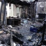 House interior after fire