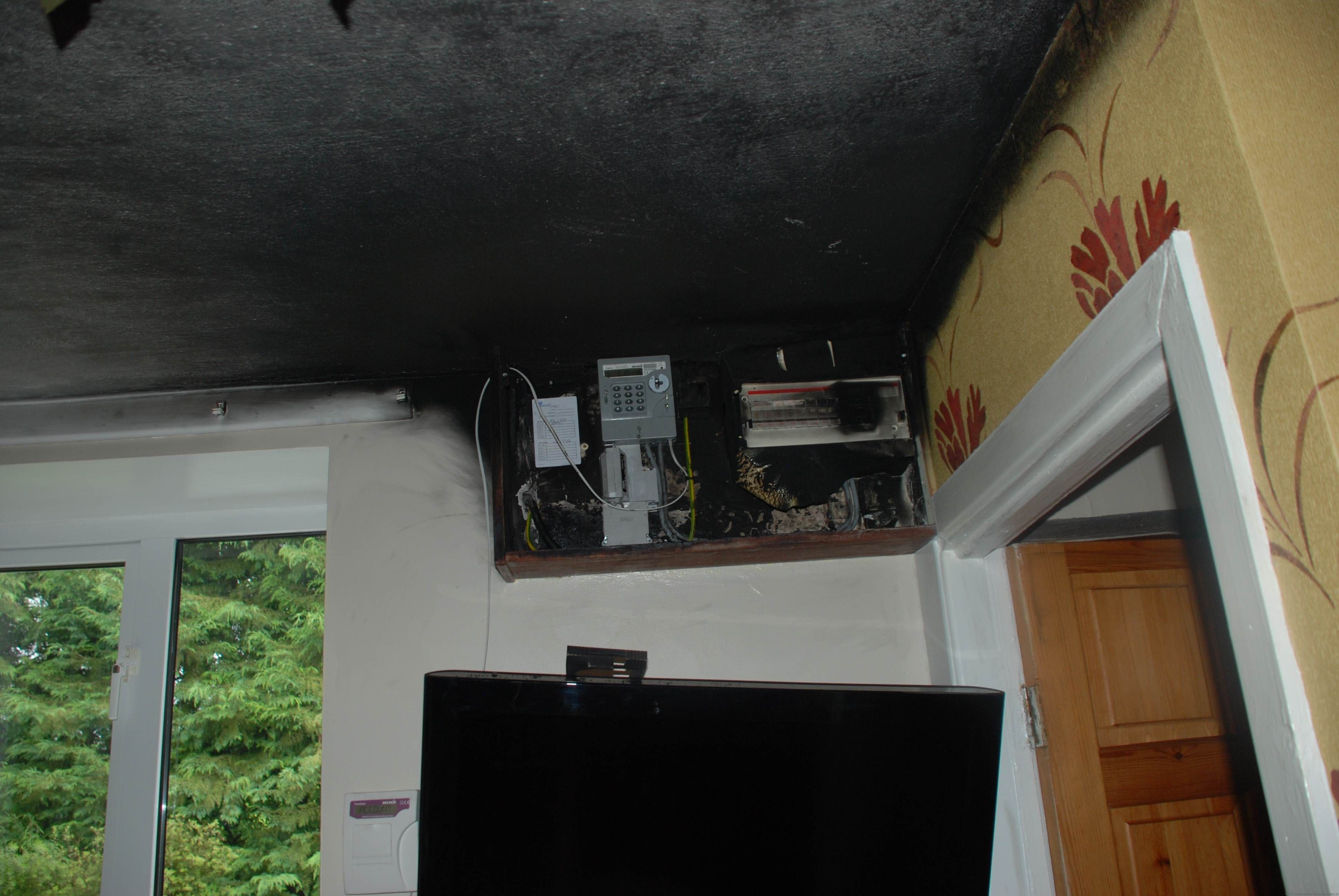 Electrical fault causes house fire in Northern Ireland House fire claim - burnt electrics