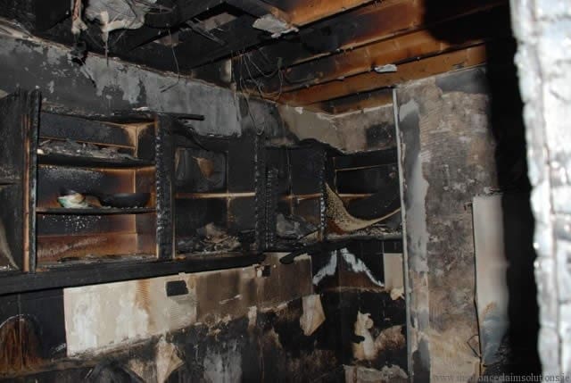 Fire damage to Kitchen in apartment