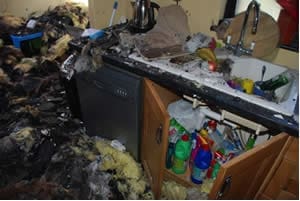 Fire Claim Case Study - Kitchen damaged by fire