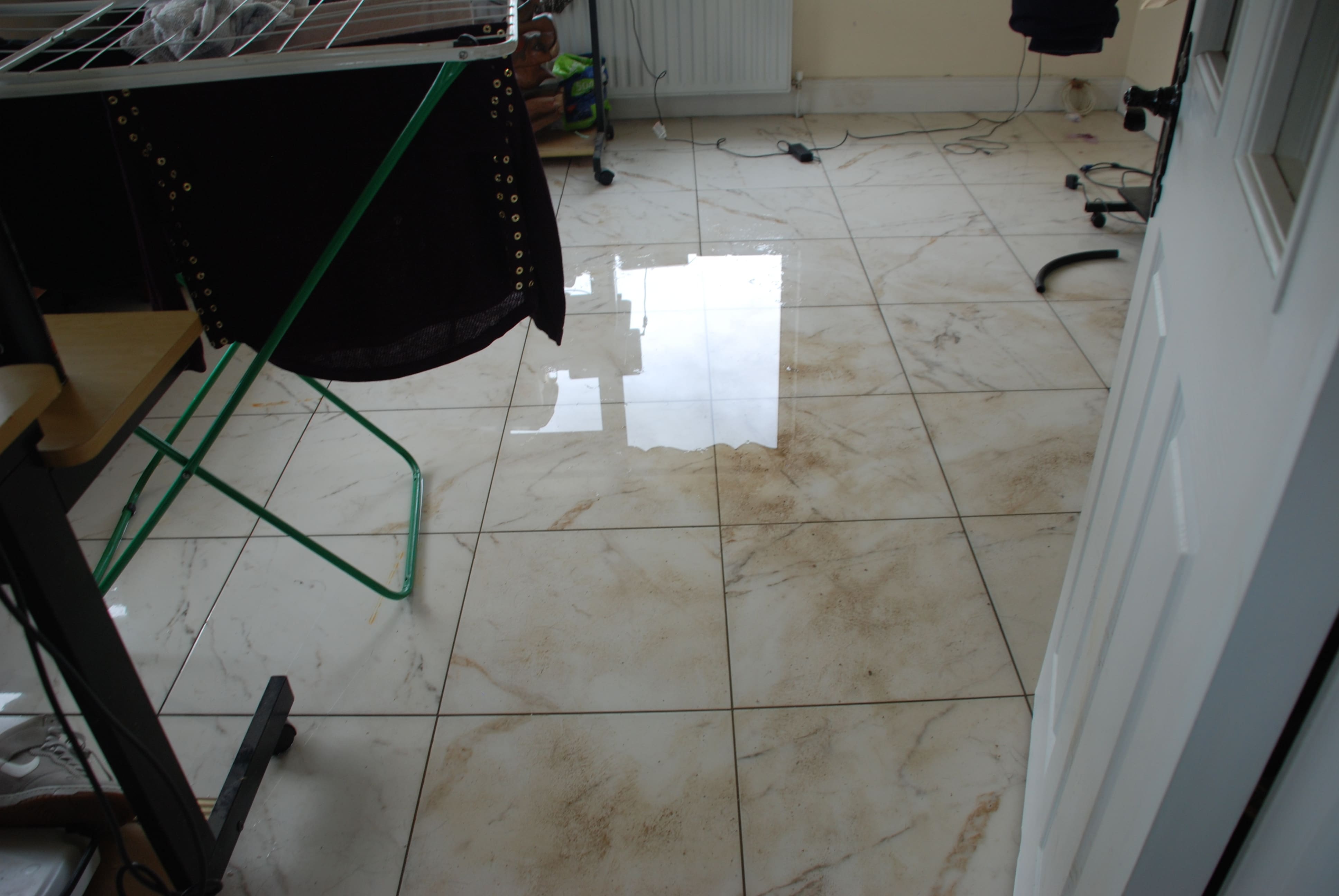 Attic Tank Leak - Burst tank in attic causes major damage 3 down stairs floor after attic tank leak