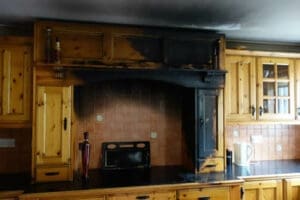 Fire Damage Claim - Kitchen damaged by fire
