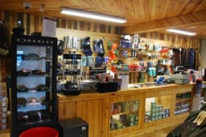 flooded gun showroom after repairs