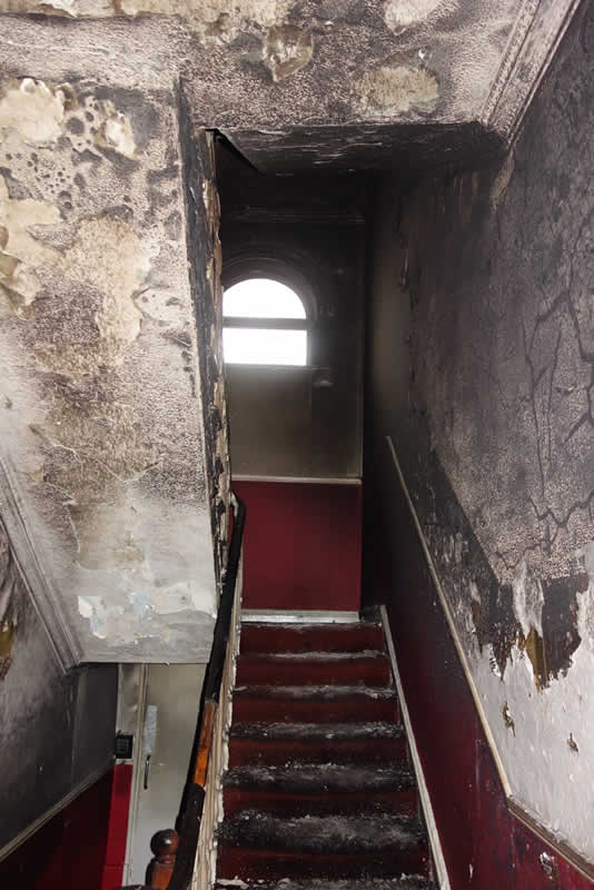 Fire damage claim - Georgian building damaged in fire