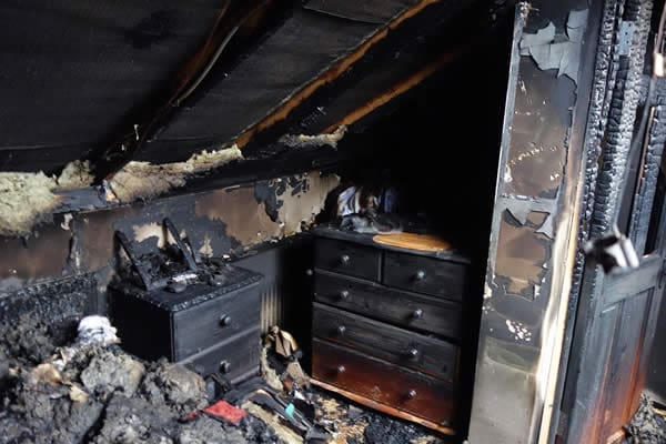 Attic fire in apartment Oldbawn Tallaght