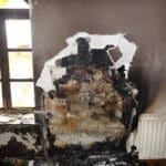 Fire damaged home in Howth Sutton