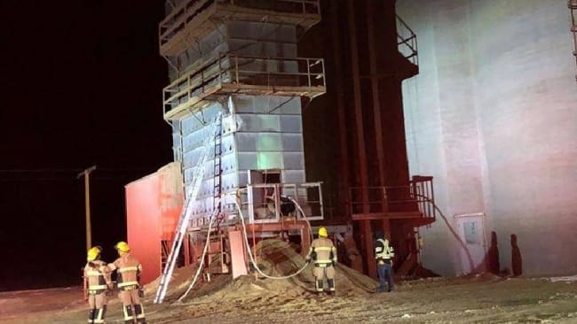 Grain Dryer fire