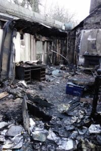 House interior after fire