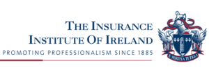The Insurance Institute of Ireland crest and wordmark, shown as a professional accreditation on Insurance Claim Solutions pages.