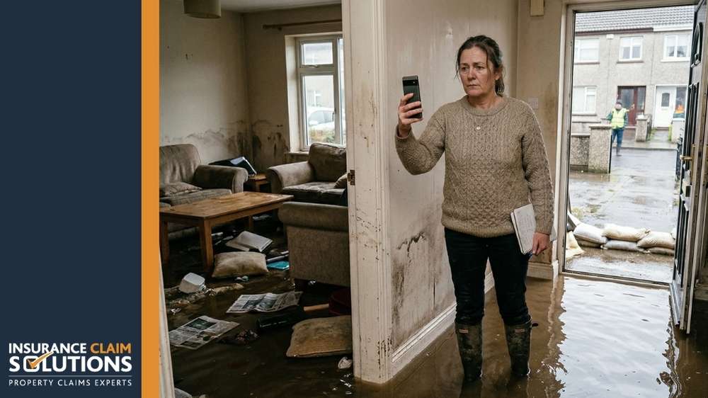 First 24 Hours After Flood Damage: A Step-by-Step Guide 2 woman hold a phone a nd filming the inside of a flood damaged house | First 24 Hours After Flood Damage: A Step-by-Step Guide
